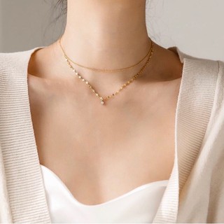 Dây chuyền Chocker - bạc 925 mạ vàng