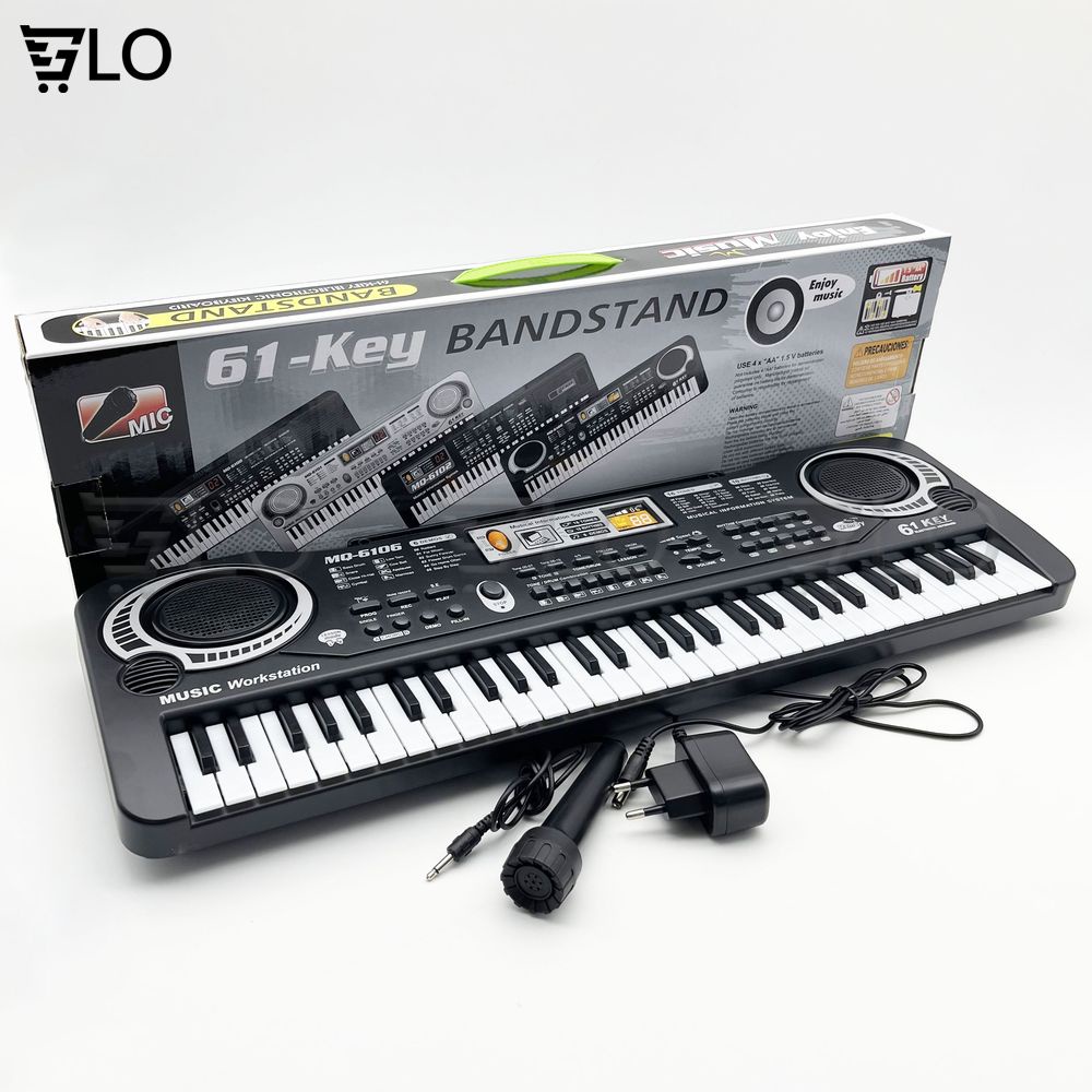Đàn Piano Electronic Keyboard 61 Phím Kèm Mic Cho Bé