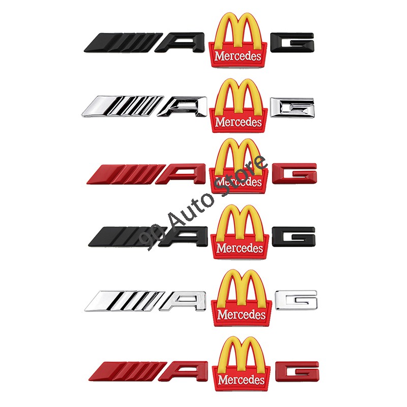 Miếng Dán Bảng Chữ Cái / Số Bằng Nhựa abs Trang Trí Đuôi Xe Hơi mercedes benz glk w124 w168 w210 w211 w203 w204 sls