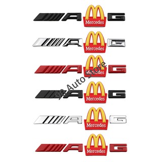 Bảng chữ cái sửa đổi Mcdonald 's AMG ABS Nhãn dán phía sau ô tô bằng nhựa cho Mercedes Benz GLK W124 W168 W210 W211 W203 W204 SLS Auto ✷ ❈ Chữ số Trunk Biểu tượng Huy hiệu Phụ kiện Decal