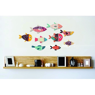 Bộ tranh cá decor set 9 cá