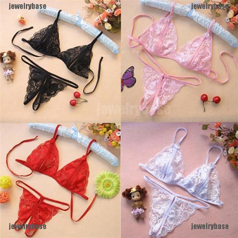 Bộ áo bra và quần lót ren chữ G gợi cảm quyến rũ