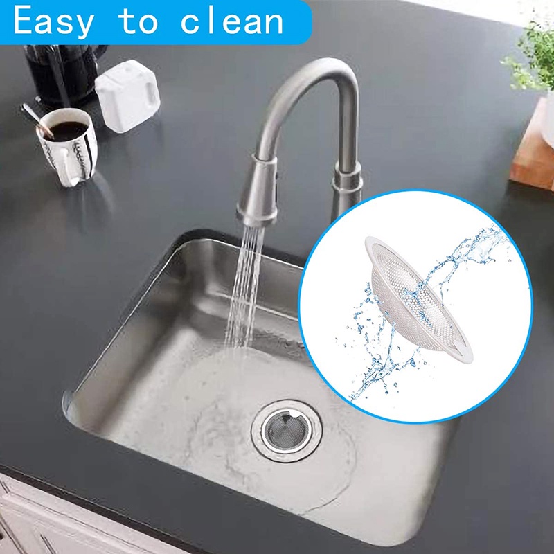 Nắp Lưới Lọc Bằng Thép Không Gỉ Chống Tắc Nghẽn Cho Bồn Rửa Nhà Bếp