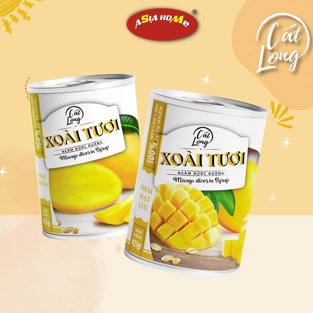 Xoài tươi nước đường Asia Home Cát Long 425gr