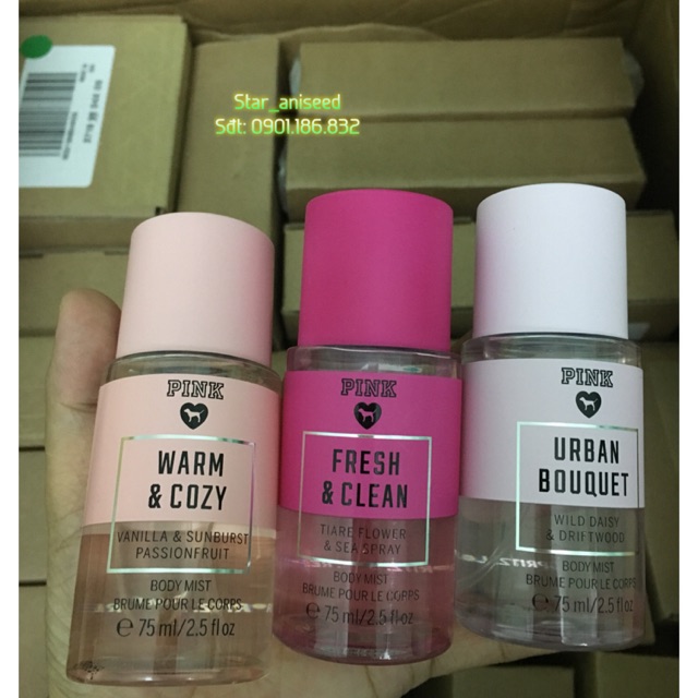 [Có bill USA – Có sẵn] Nước Hoa Xịt Thơm Toàn Thân Victoria's Secret Pink Body Mist 75ml