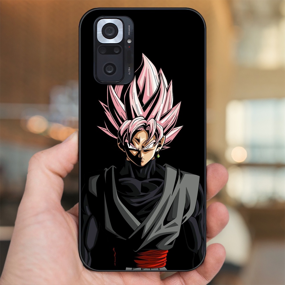 Ốp lưng Xiaomi Redmi Note 10 Pro viền đen in hình Goku Dragon Ball