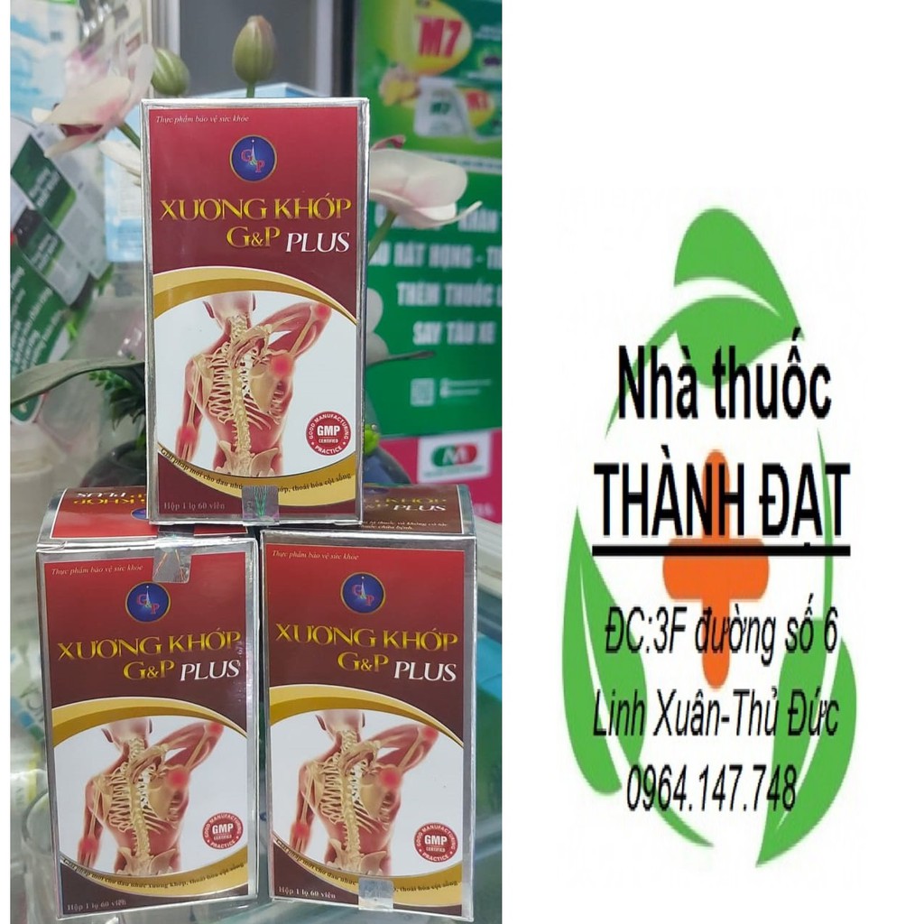 xương khớp GP (G&P) plus lọ 60 viên giải pháp mới cho đau nhức xương khớp, thoái hóa cột sống