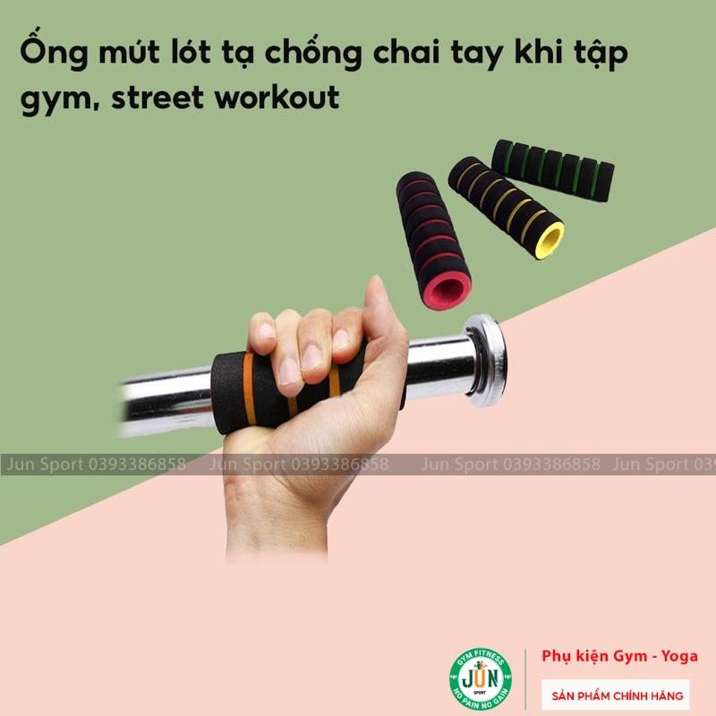 [1 Đôi] Ống mút lót tạ chống chai tay khi tập gym, street workout Jun Sport