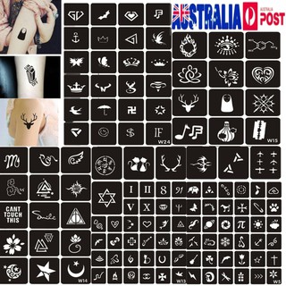 Set 129 khuôn vẽ Tatto Henna nghệ thuật