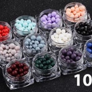 Set ngọc trai bóng-lỳ 12 màu