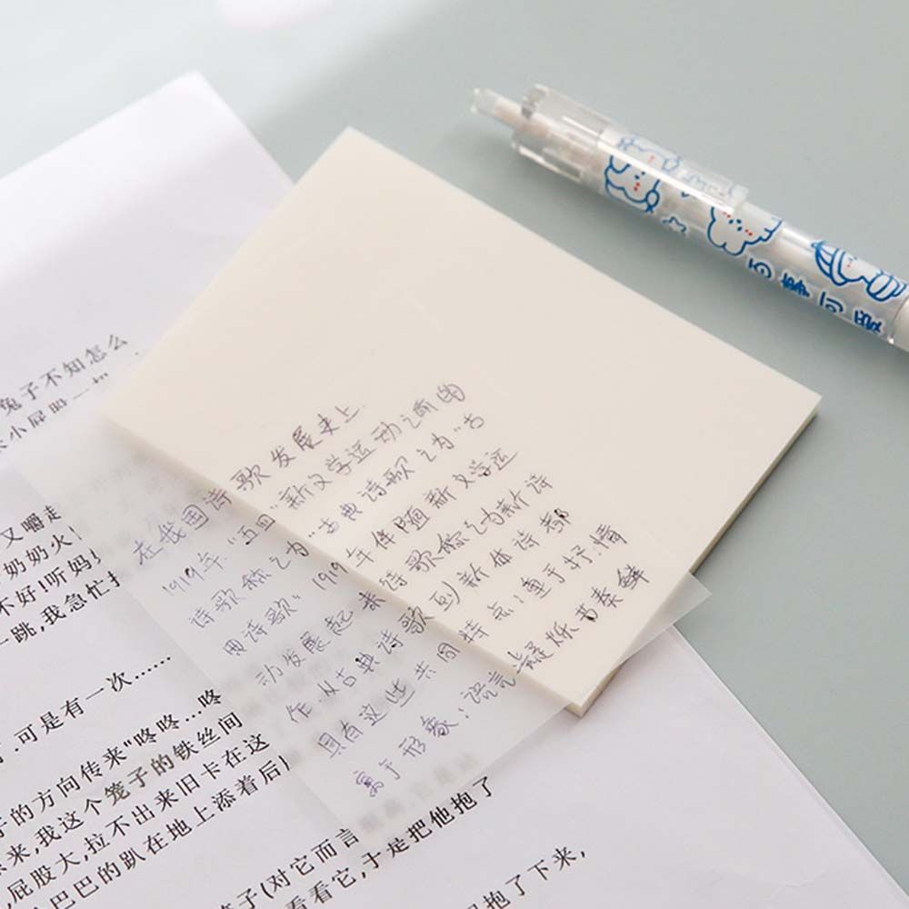 Giấy ghi chú trong suốt chống thấm nước thiết kế đơn giản tiện dụng cho học sinh / nhân viên văn phòng