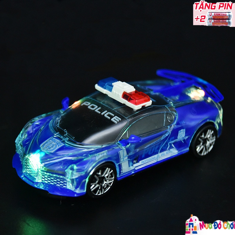 Đồ chơi Ô tô bugatti chạy pin phát sáng tự di chuyển/xe chạy pin/Tặng Pin AA