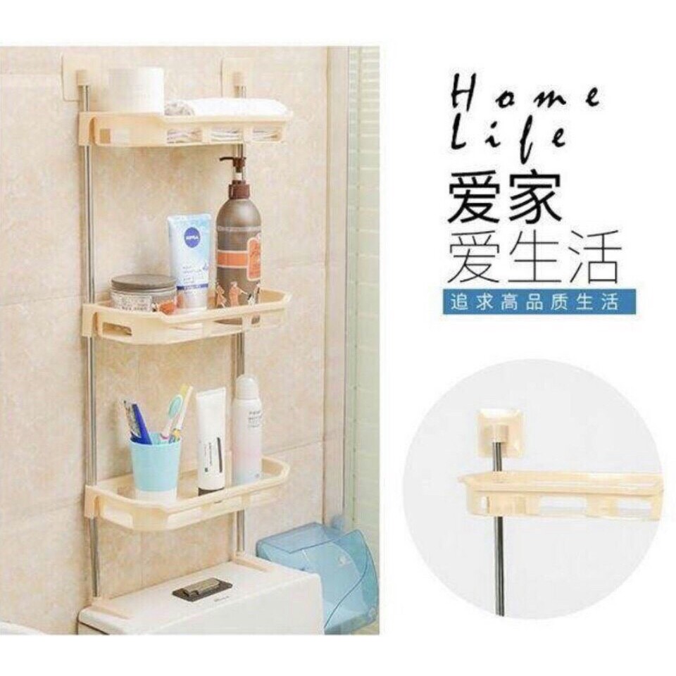 Kệ để đồ Toilet 3 tầng,Kệ Sau Toilet ,nhà Tắm 3 ngăn gắn tường