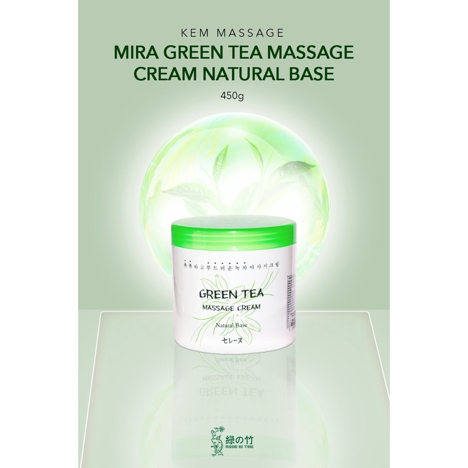 Kem Massage Trà Xanh Mira Green Tea Massage Cream Hàn Quốc (450ml)