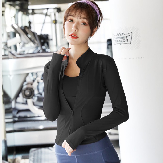 Áo Thun Thể Thao Tay Dài Dáng Ôm Phong Cách Âu Mỹ Thời Trang Quyến Rũ Cho Nữ