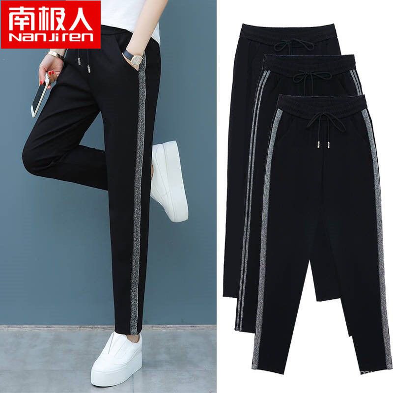 Quần Dài Thể Thao Màu Đen Lưng Cao Thoáng Khí Thời Trang Xuân Thu Cho Nữ | BigBuy360 - bigbuy360.vn