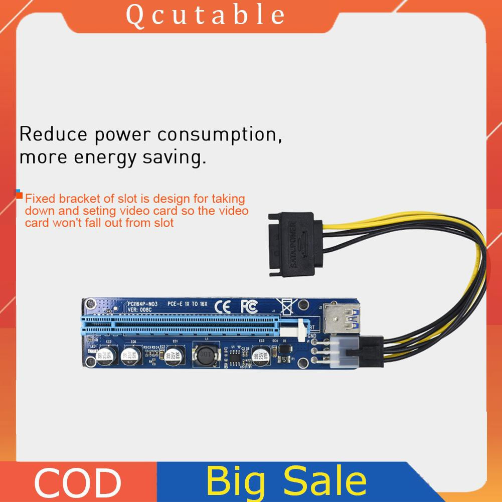 Card Chuyển Đổi Ver008C Usb 3.0 Pcie Pci-E Pci-E Pci Express 1x Đến 16x Cho Mining