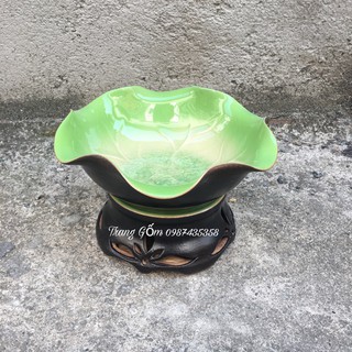 Bát sen thả hoa đủ size kèm chân đế BÁT TRÀNG - CHÍNH HIỆU