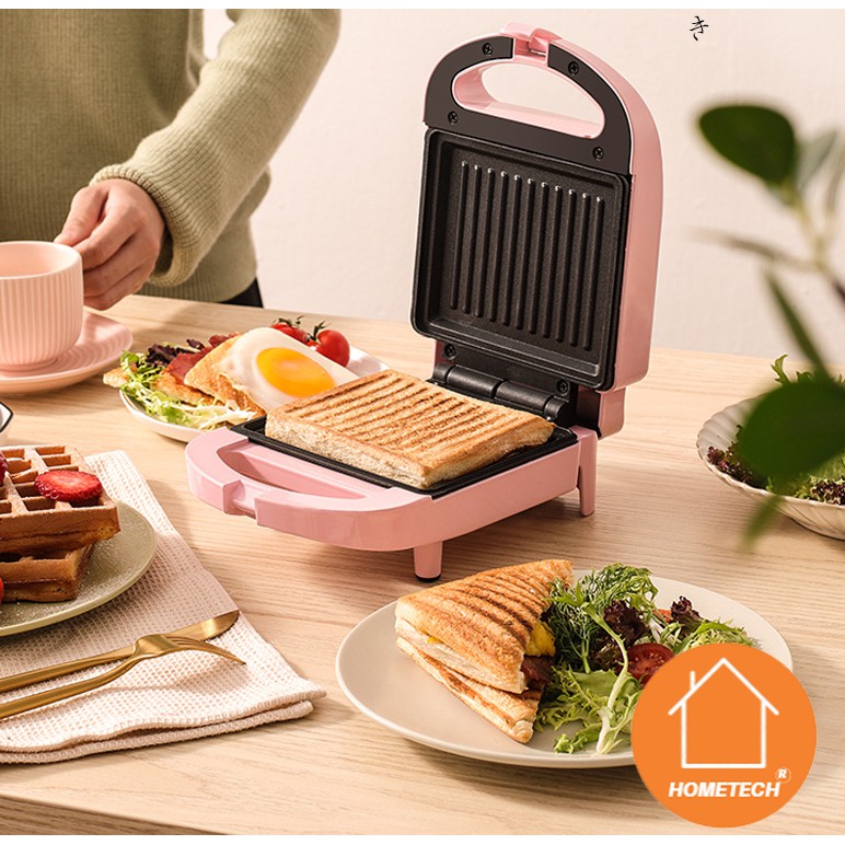 Máy ép bánh mì sanwich mini rán trứng, làm đồ ăn sáng bảo hành 12 tháng