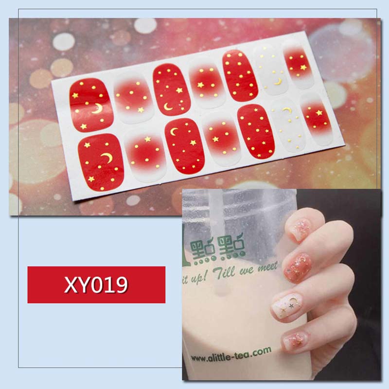 Bộ 14 miếng dán móng tay XY001-XY020 kiểu dáng xinh xắn