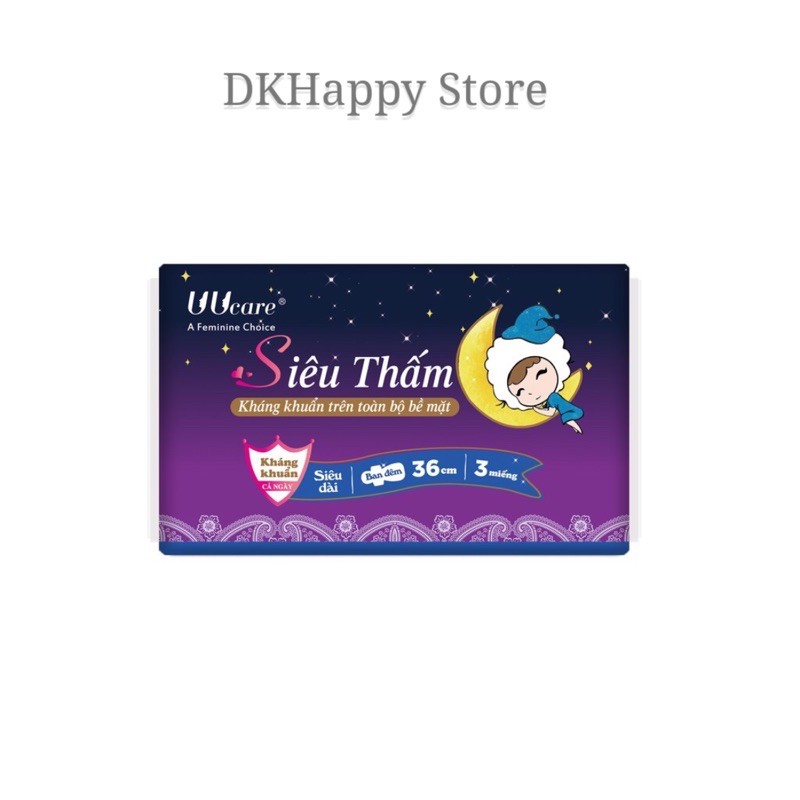 Băng vệ sinh UUcare Young Girl Siêu thấm 36cm - 3 Miếng