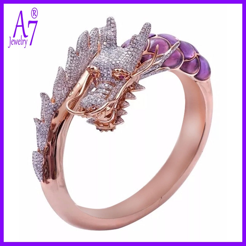 Nhẫn mạ vàng hồng 18k đính đá xinh xắn dễ thương
