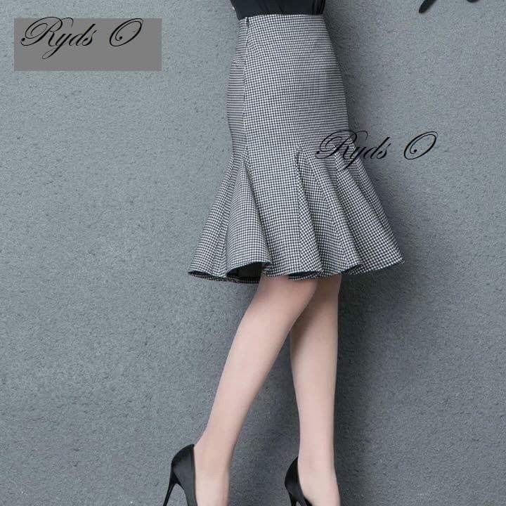 ❣️FREESHIP❣️Chân Váy Đuôi Cá Sọc Caro Nhí