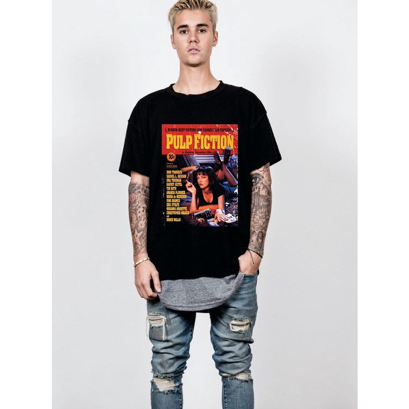 Áo thun nam nữ Pulp Fiction  Justin Bieber