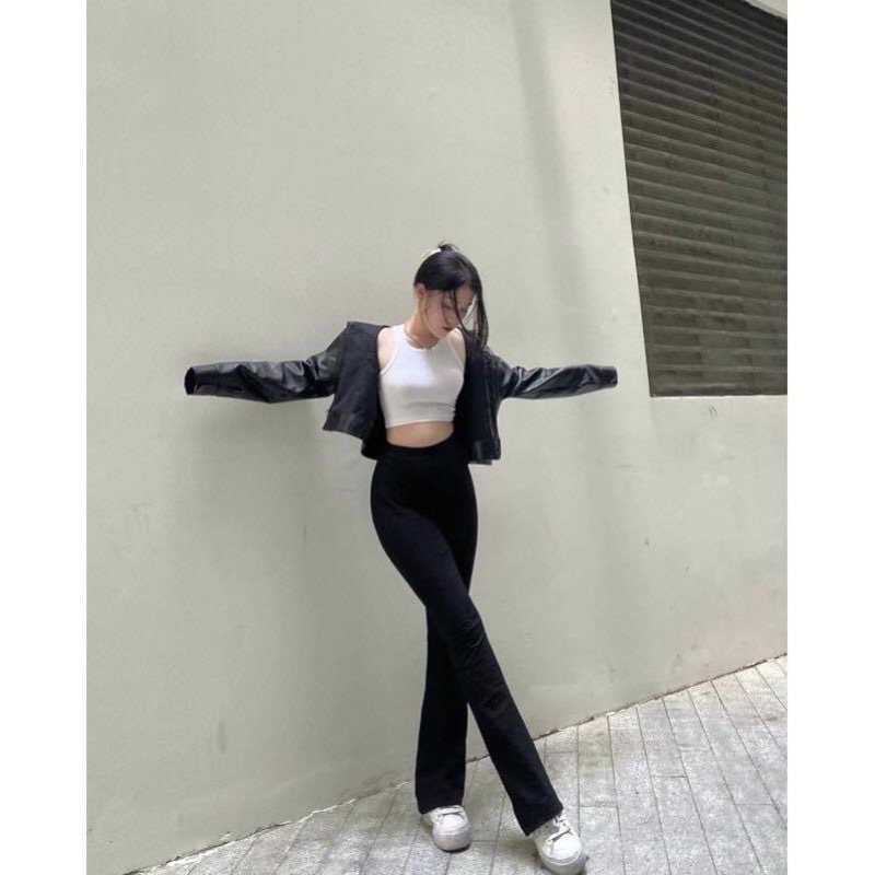 Áo Ba Lỗ Nữ Vạt Bầu, Áo Croptop Sát Nách Vạt Bầu