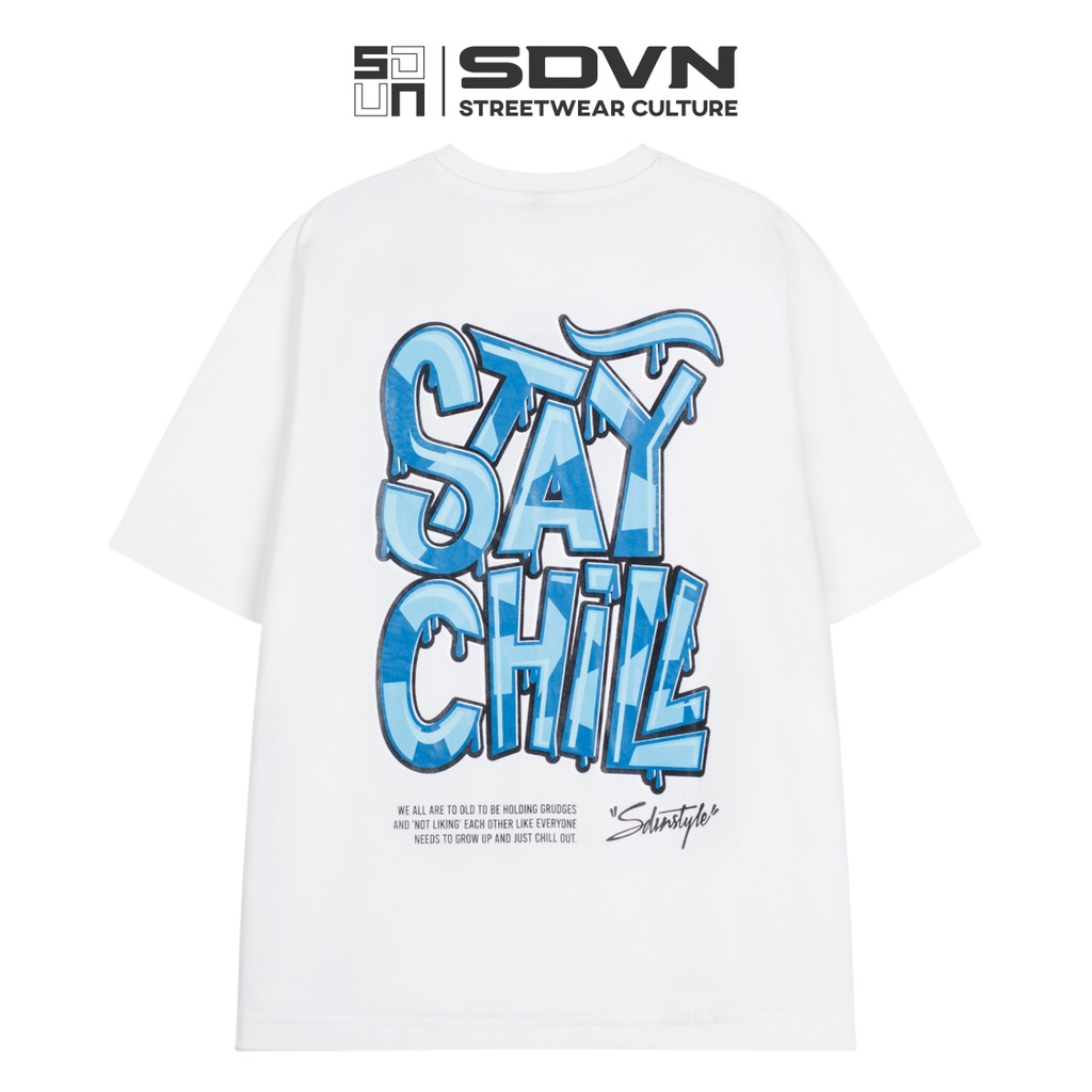 Áo Thun Unisex Nam Nữ Form Rộng SDVN STAY CHILL