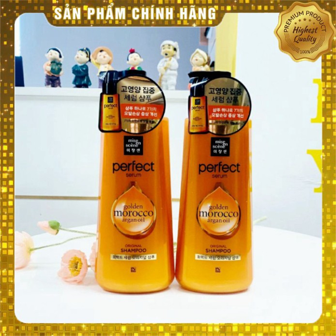 Dầu Gội Xả siêu mượt Serum Giàu Dưỡng Chất Mise En Scene Perfect Serum Original Shampoo 680ml