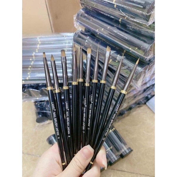 Set cọ Nhật vẽ móng 10 Cây Cao Cấp Lawie chuyên dụng