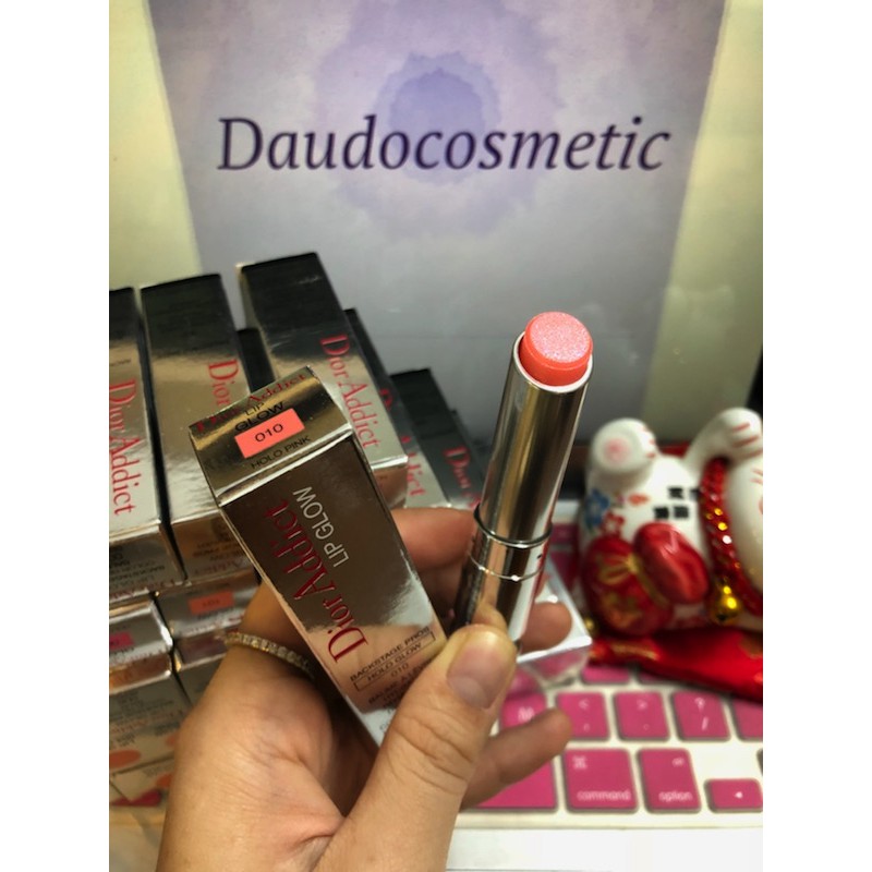 Chính Hãng . [ fullsize ] Son dưỡng Dior Lip Glow 004 Coral Dior Holo Glow Matte Glow Chuẩn Auth 1