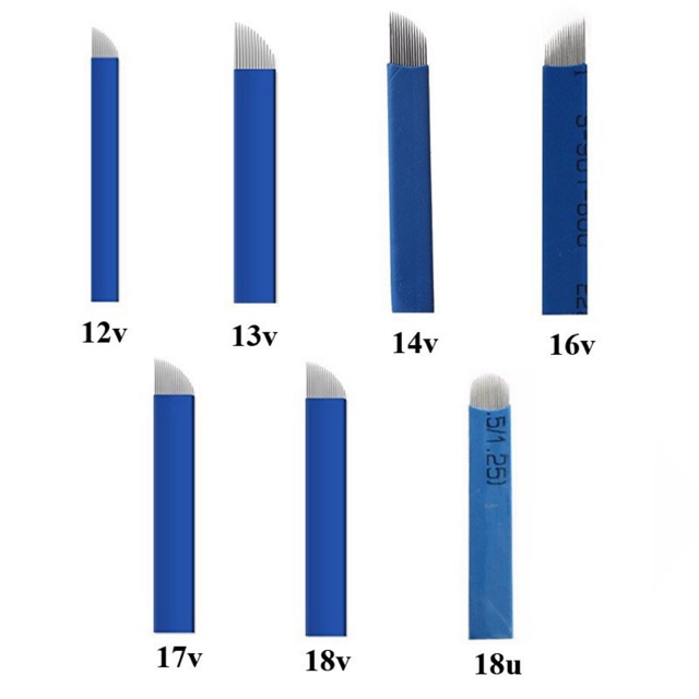 10 Lưỡi dao khắc dùng trong phun xăm ( dao chéo xanh ) /dcpx thiên lý