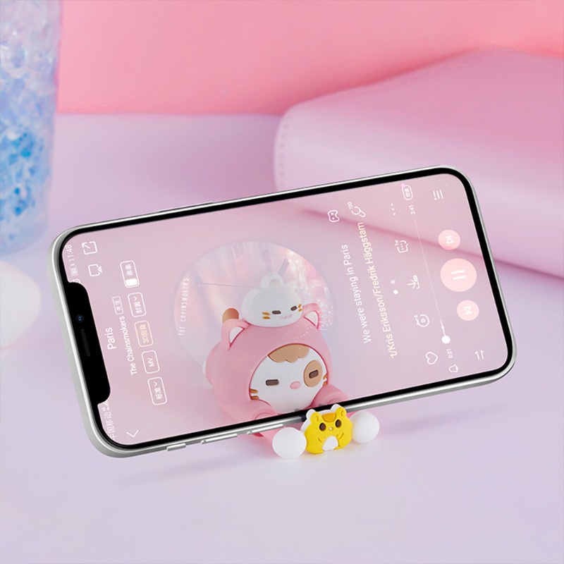 Giá Đỡ Điện Thoại Để Bàn Hình Mèo Hoạt Hình Dễ Thương Cho Xiao-Mi Hua-Wei Oneplus