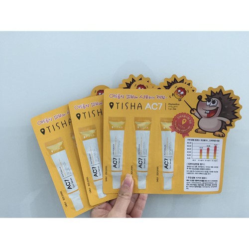 Serum cho da mụn tái tạo da, làm mờ thâm-rỗ Tisha AC7 dạng gói