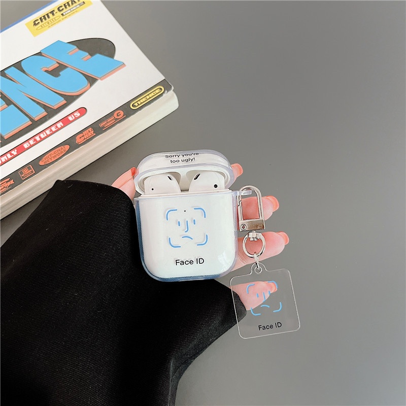 Vỏ Bảo Vệ Hộp Sạc Tai Nghe AirPods3 airpods2 pro Kết Nối Bluetooth Không Dây Họa Tiết Khuôn Mặt Sáng Tạo