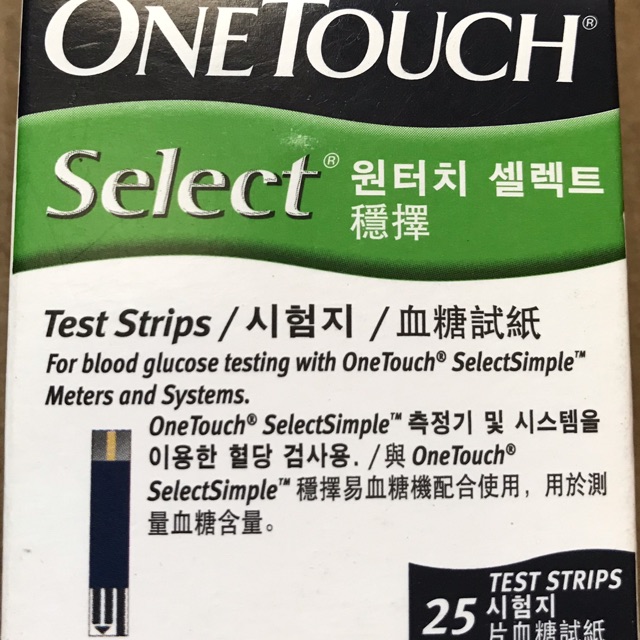 Que thử đường huyết Onetouch Select 25