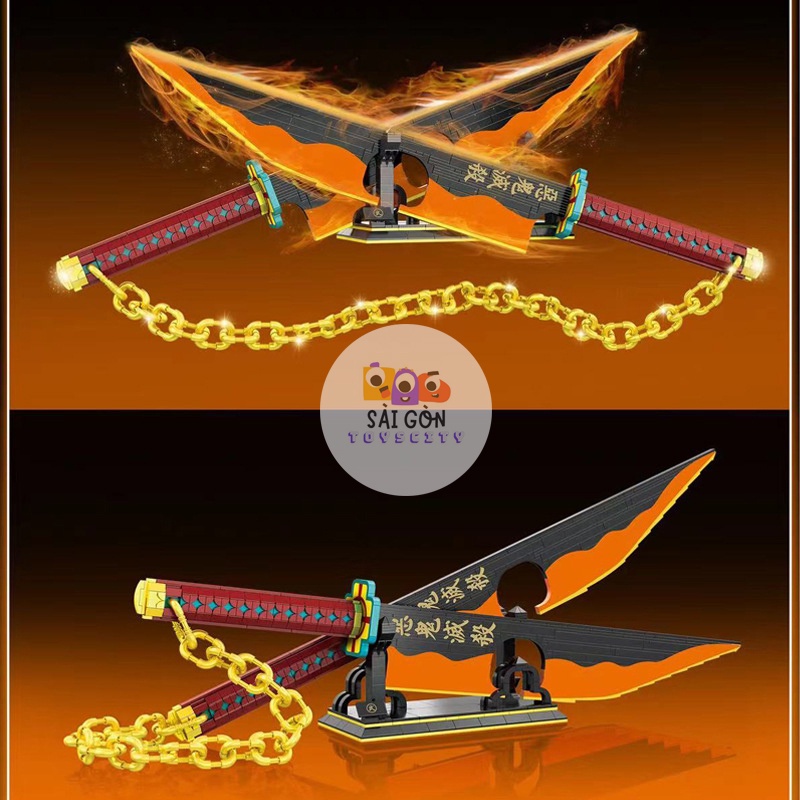 Đồ Chơi Lắp Ráp Kiểu LEGO Mô Hình Âm Trụ Uzui Tengen Trong Kimetsu no Yaiba DK1507 Với 1478 PCS