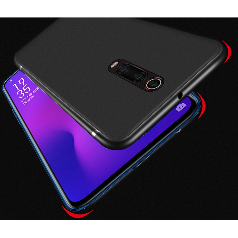 Ốp điện thoại bằng nhựa mềm nhám chống sốc màu đen cho Xiaomi Mi 9T Redmi K20 Pro