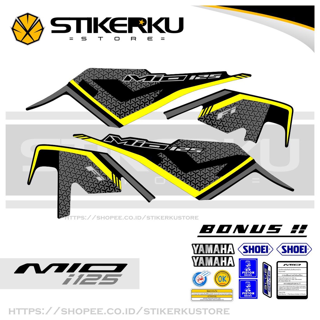 Sticker Sợi Các Bon Chuyên Dụng Cho Xe YAMAHA MIO I 125 STOCK 2015 2016 2017 2018 2020