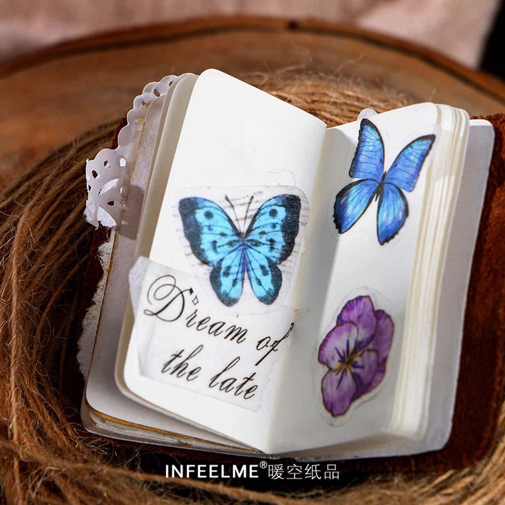 Băng Keo Dán Trang Trí Sổ Tay DIY Hình Hoa Và Bướm