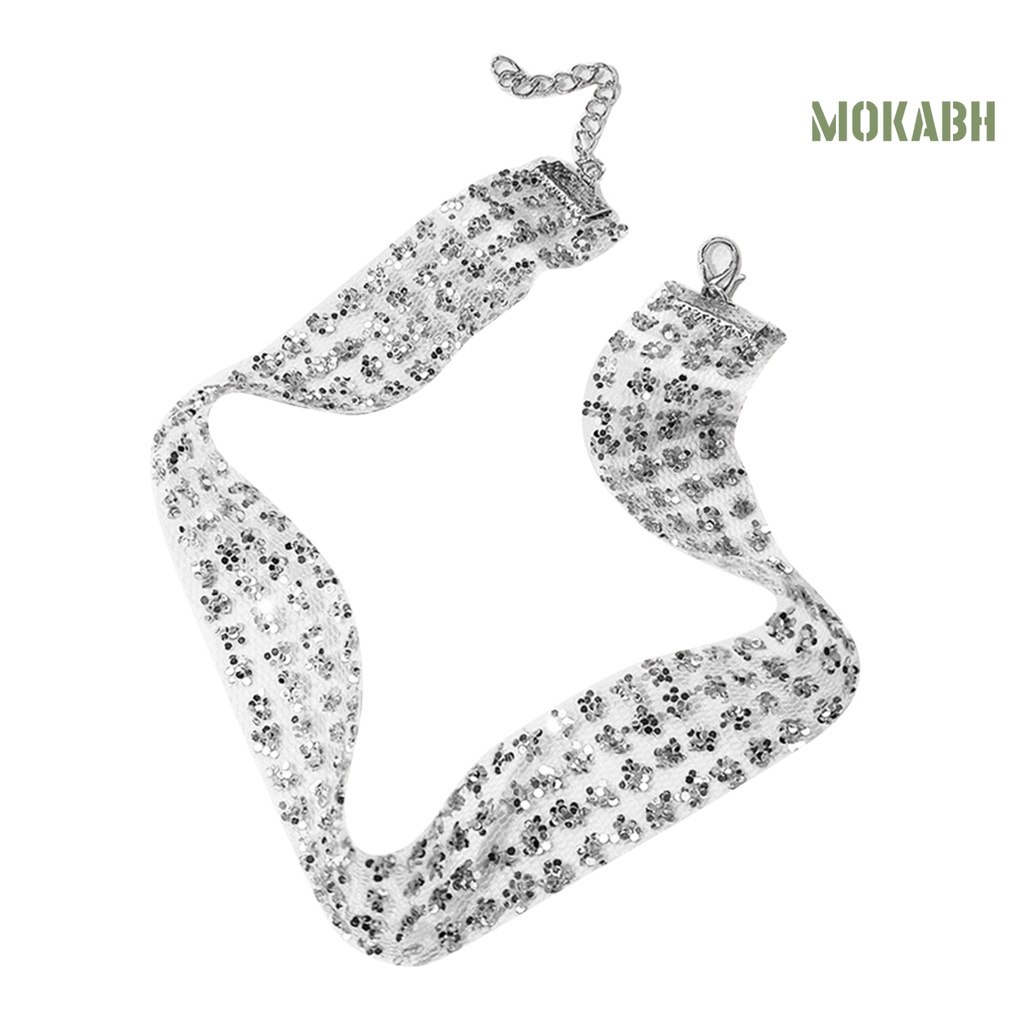Vòng Cổ Choker Đính Kim Sa Lấp Lánh Thời Trang Dành Cho Nữ