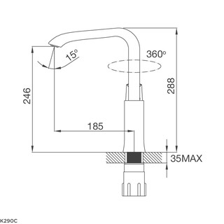 VÒI RỬA CHÉN MALLOCA K290C