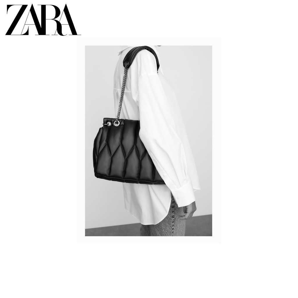 Túi Đeo Chéo Màu Đen Thời Trang Zara Sang Trọng Cho Nữ