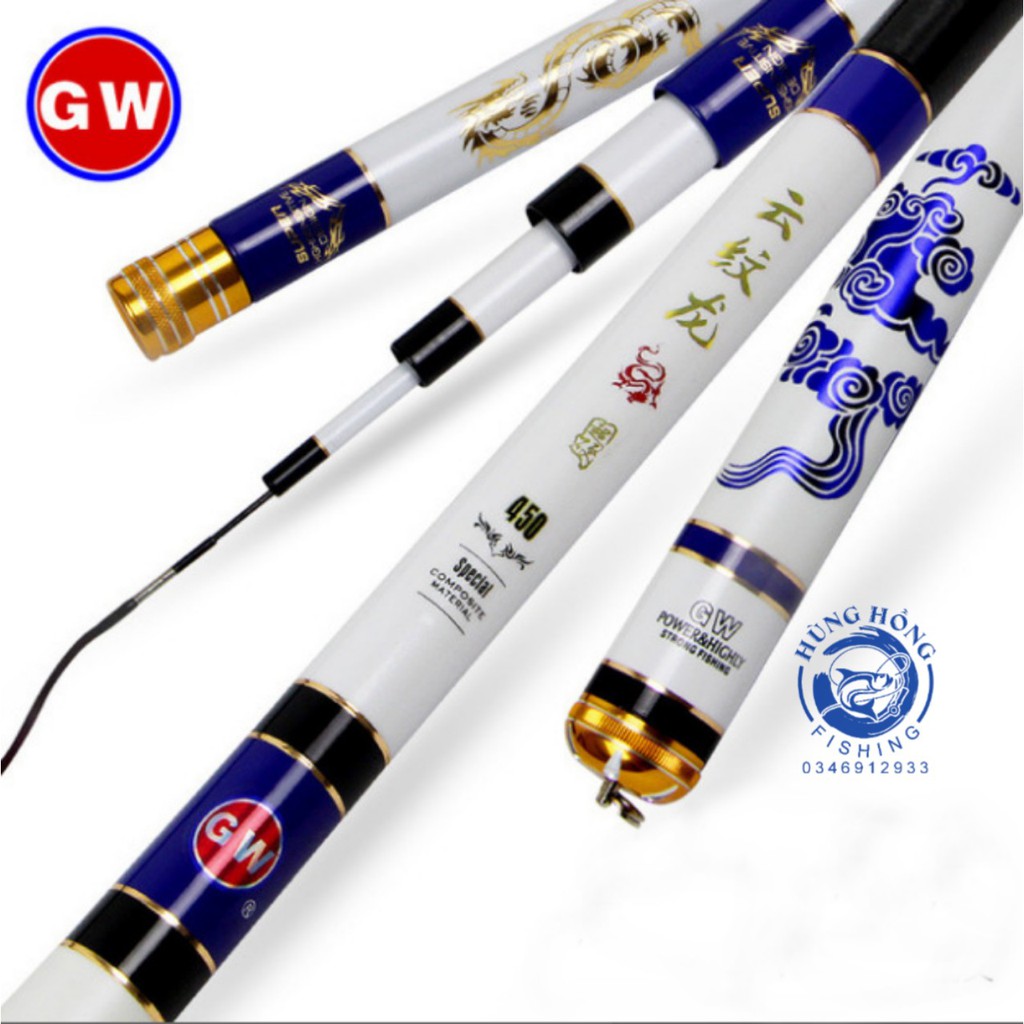 Cần Câu Tay GW Vân Long Tặng Kèm Ngọn Phụ_ Cần Câu Đài_ Cần Câu Cá