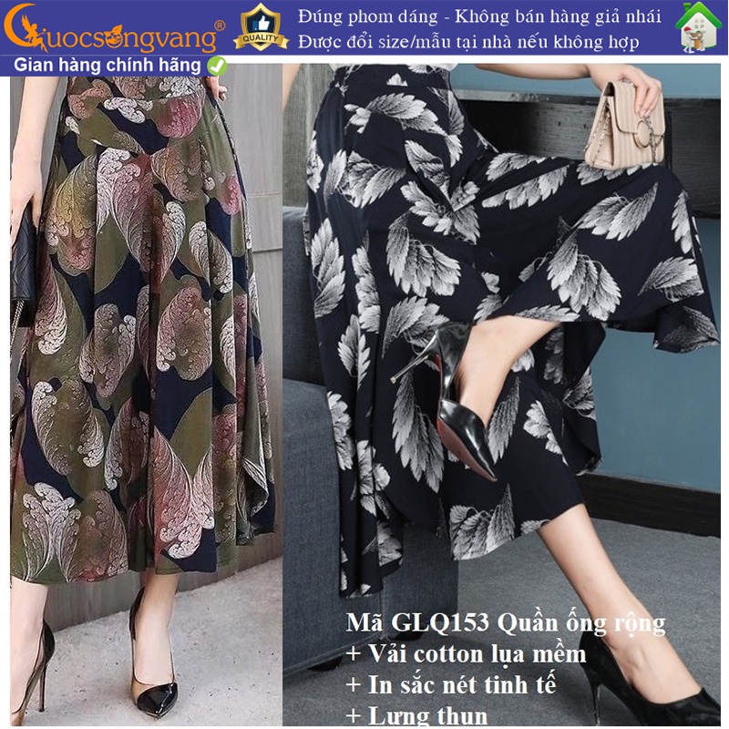 Quần ống rộng nữ quần cullottes lửng GLQ153 Cuocsongvang