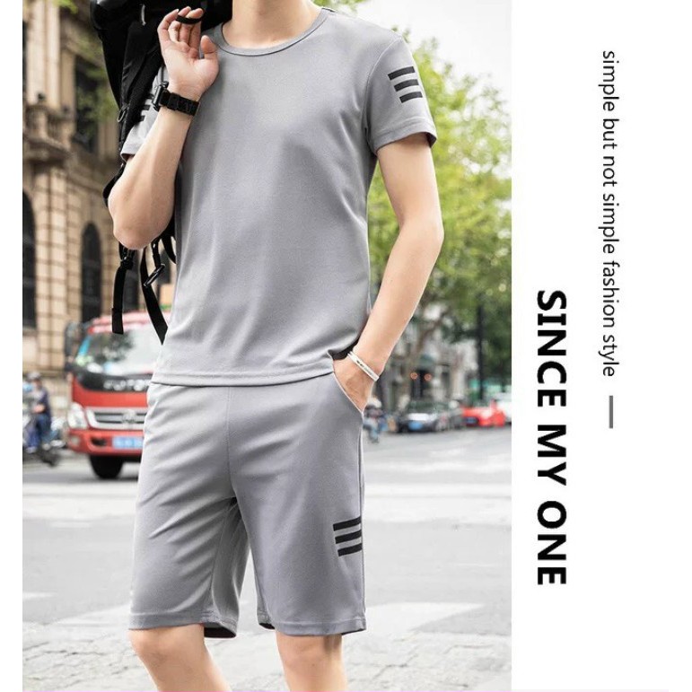 ❤️ CHẤT VẢI LƯỚI MÈ TỐT ❤️ ĐỒ BỘ MẶC NHÀ NAM SỌC MON / SÉT QUẦN ÁO THỂ THAO MUA HÈ NỮ KIỂU ĐÙI TAY NGẮN