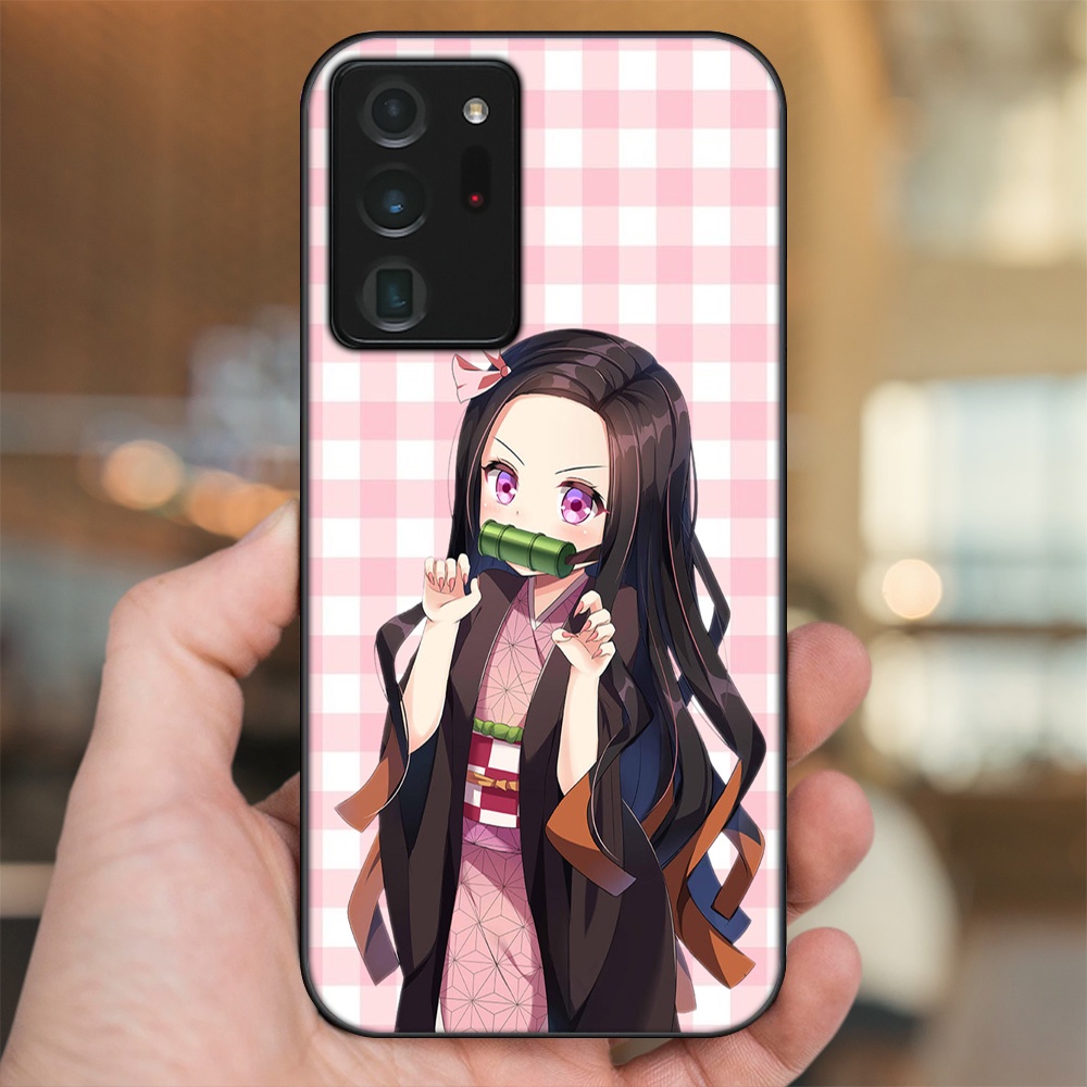 Ốp lưng Samsung Note 20 Ultra viền đen in hình Nezuko Kimetsu no Yaiba