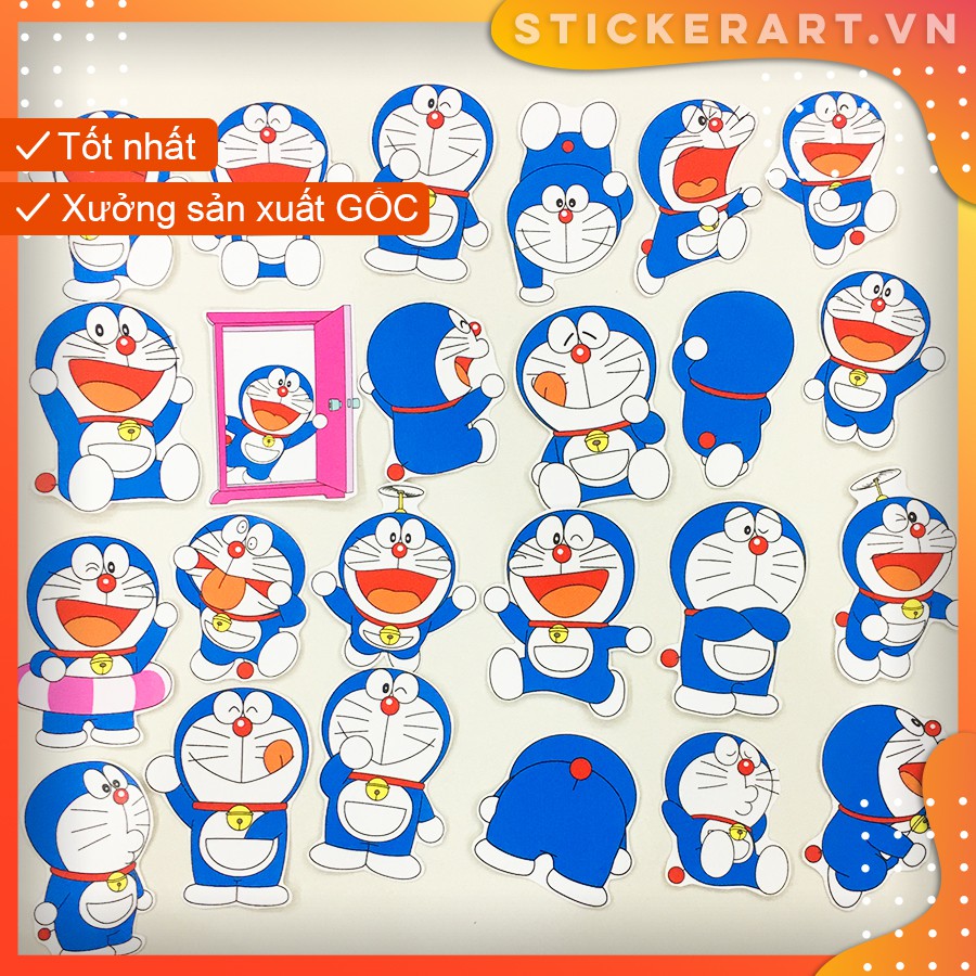 [DOREMON] 48 Sticker chống nước/ trang trí, dán xe laptop mũ bảo hiểm vali...